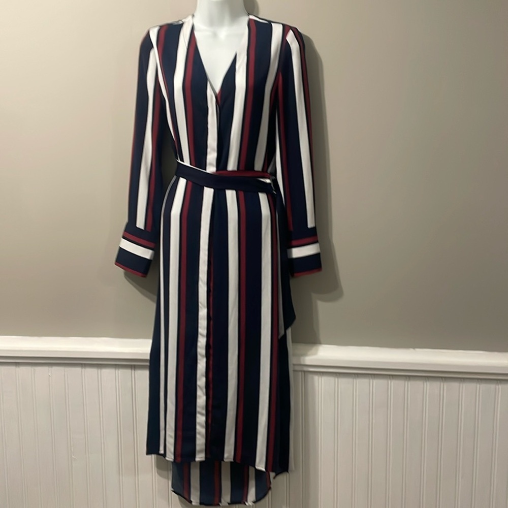 Dynamite striped long sleeved maxi dress